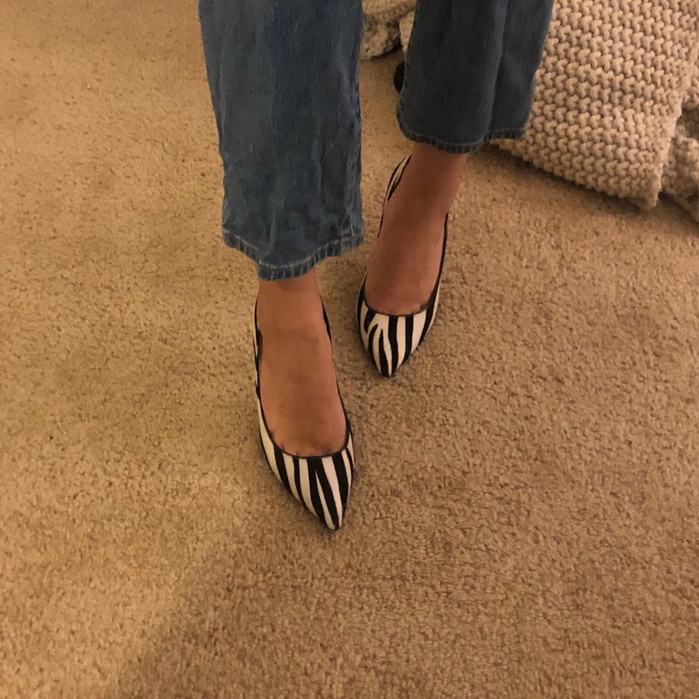 Jimmy Choo zebra print stilettos